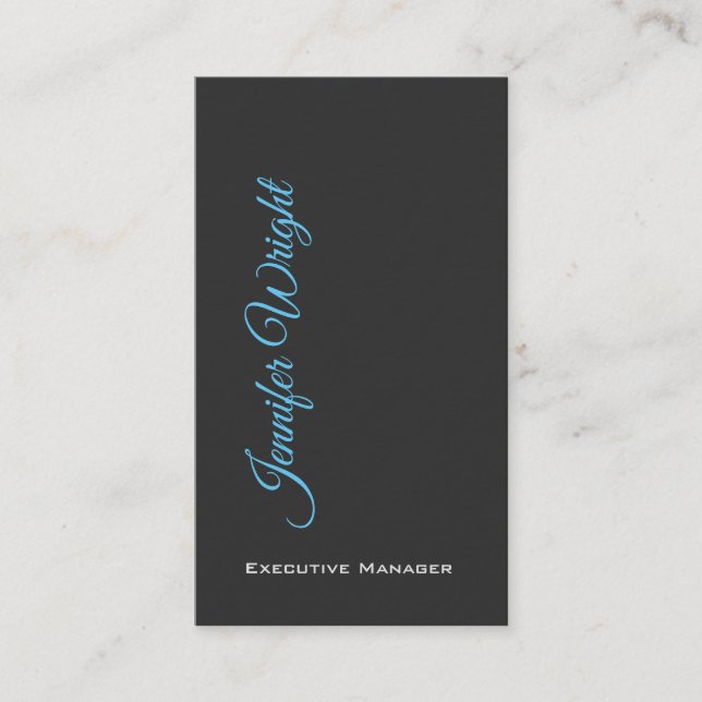 Minimalistisk elegant, unik modern grått-slam visitkort (Framsida)