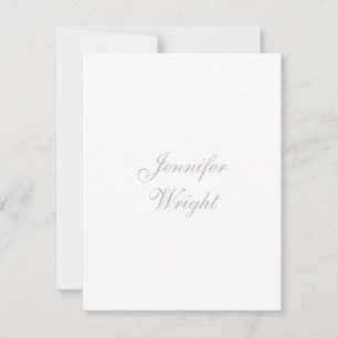 Minimalistisk elegant, unik modern vanlig grått-vi anteckningskort