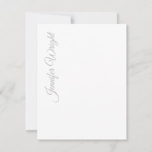 Minimalistisk elegant, unik modern vanlig grått-vi anteckningskort