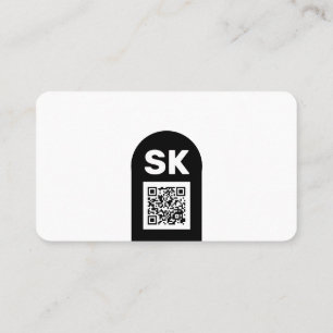 Minimalistisk Elegant Välj Färg Anpassad QR-kod Visitkort
