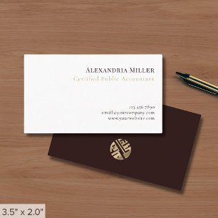 Minimalistisk elegant visitkort