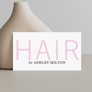 Minimalistisk Elegant, vit hårstratelist Ro Visitkort