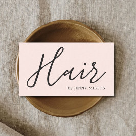 Minimalistisk Elegant, vit hårstratelist Ro Visitkort
