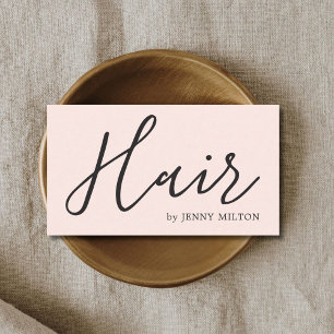 Minimalistisk Elegant, vit hårstratelist Ro Visitkort