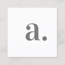 Minimalistisk Elegant - vit monogram modern QR-kod