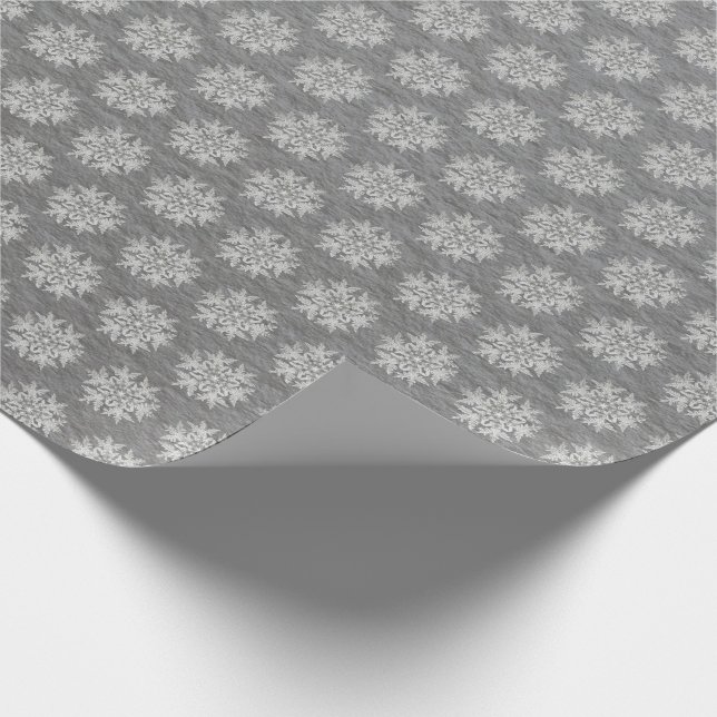 Minimalistisk elegant White Snöflingor Presentpapper (Hörn)