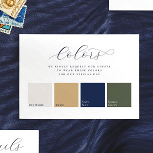 Minimalistisk Eleganta Färger Klädsel Bröllop Tilläggskort