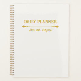 Minimalistisk Elfenbensgul Planerare