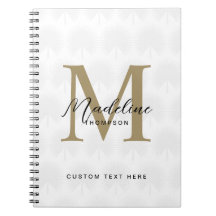 Minimalistisk Elfenbensguld Anahaw-blad Script Mon