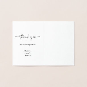 Minimalistisk ELLE Foil-skript Folierat Kort