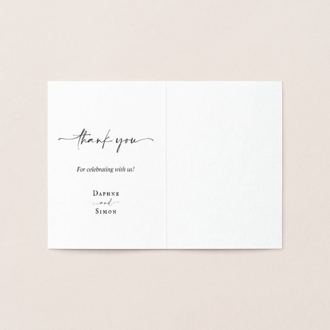 Minimalistisk ELLE Foil-skript Folierat Kort (Insida)