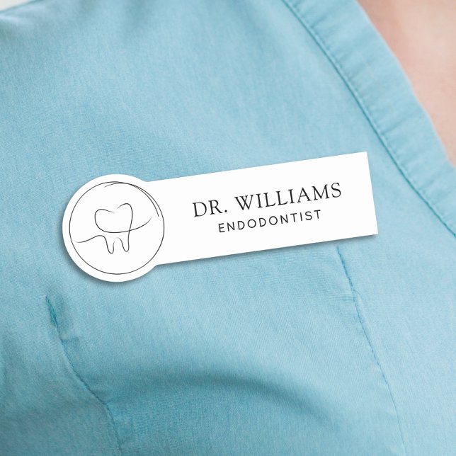 Minimalistisk Endodontist Namnbricka (Skapare uppladdad)