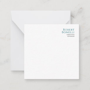 Minimalistisk enfaldig blå & vit modern din namn anteckningskort