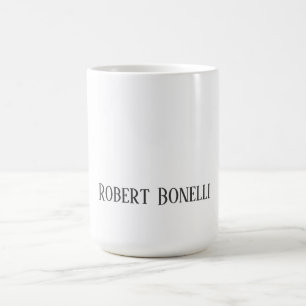 Minimalistisk enfaldig svart & vit modern enkelhet kaffemugg