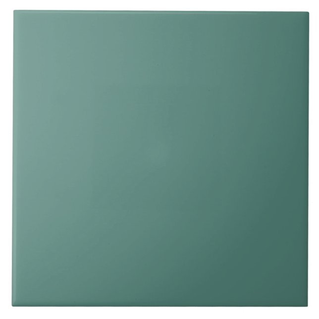 Minimalistisk enfärgad teal mörk salvia grön kakel (Framsidan)
