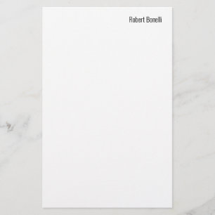 Minimalistisk enfärgad vit modern standardstorlek brevpapper