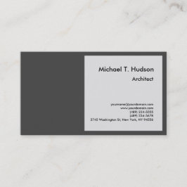 Minimalistisk enkel arkitektur Grått Modern Visitkort