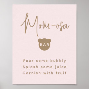 Minimalistisk, enkel babystötare Mamma-osa Pub Poster