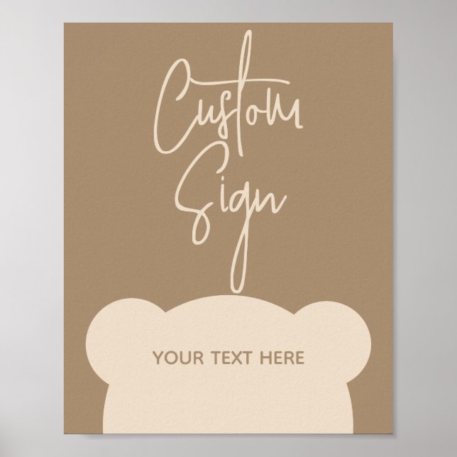 Minimalistisk enkel babystötare Nappar Hunt Poster (Framsidan)