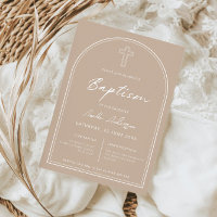 Minimalistisk, enkel båge-baptism