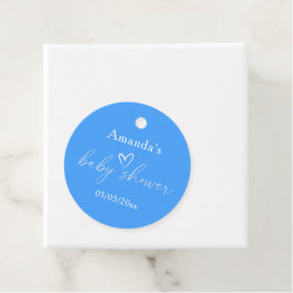 Minimalistisk Enkel Blå Bebis Shower Gåvor Etiketter