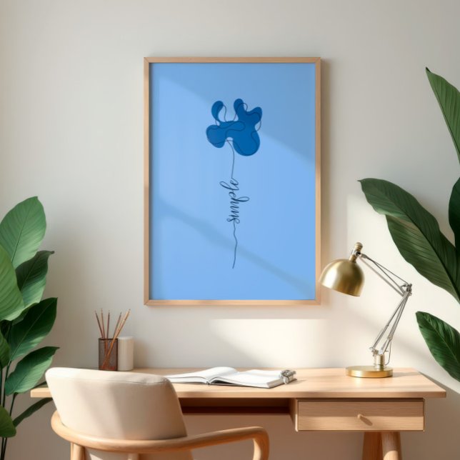 Minimalistisk Enkel Blommig Väggkonst (Skapare uppladdad)