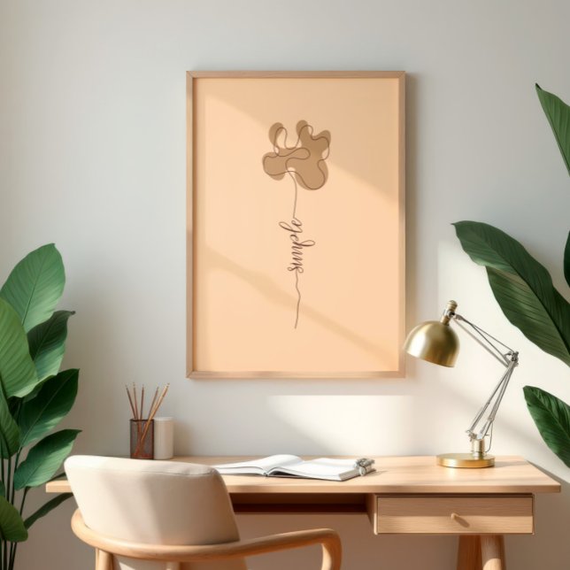 Minimalistisk Enkel Blommig Väggkonst (Skapare uppladdad)