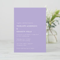 Minimalistisk enkel Bröllop Basic Lavender-Lila