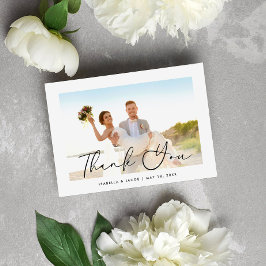 Minimalistisk enkel Bröllop Photo Tack Kort