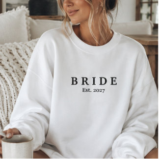 Minimalistisk Enkel Brud Crewneck Sweatshirt T Shirt