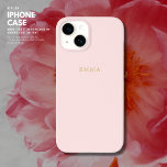 Minimalistisk enkel Chic  Rosa Guld Monogram<br><div class="desc">Vi presenterar vår minimalistiska iPhone 14 fodral i ett känsligt och söt rosa färg. Fodral erbjuder inte bara skydd för din enhet utan även en elegans med sin enkla och eleganta guld-tonanpassning. Utformningen är både snyggt och funktionell och ger enkel åtkomst till alla knappar och portar. Oavsett om du är...</div>