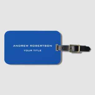Minimalistisk enkel Cobalt Blue Plain Elegant-mini Bagagebricka
