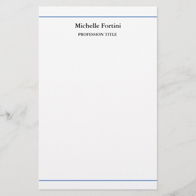 Minimalistisk enkel Elegant Brevpapper (Framsida)