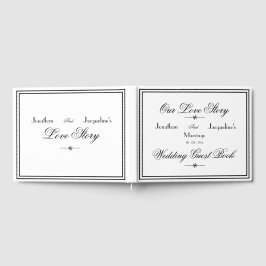 Minimalistisk enkel Elegant Classic Bröllop Gästböcker