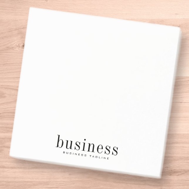 Minimalistisk enkel Elegant Modern Business Namn Post-it Block (Skapare uppladdad)