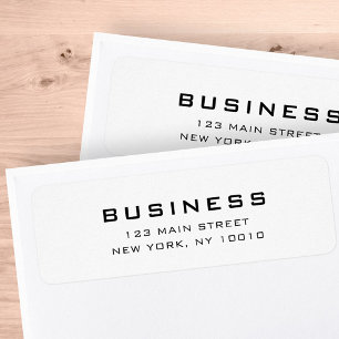 Minimalistisk enkel Elegant Modern Business Namn Returadress Etikett