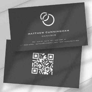 Minimalistisk enkel Elegant Modern Logotyp och QR- Visitkort
