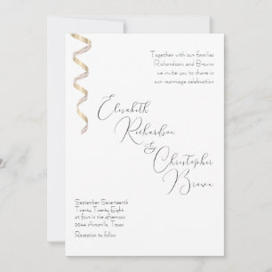 Minimalistisk, enkel elegant, modernt ljus inbjudningar