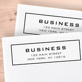 Minimalistisk enkel Elegant Ram Business Namn Returadress Etikett