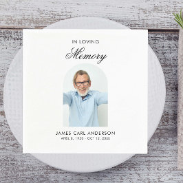 Minimalistisk Enkel Foto Båge Minneshögtid Pappersservett