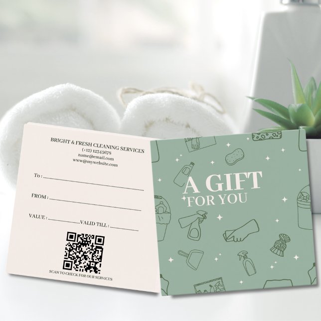 Minimalistisk enkel grön skammrengöring fyrkantigt visitkort (Skapare uppladdad)