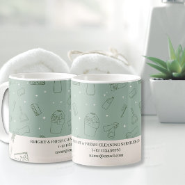 Minimalistisk enkel grön skammrengöring kaffemugg