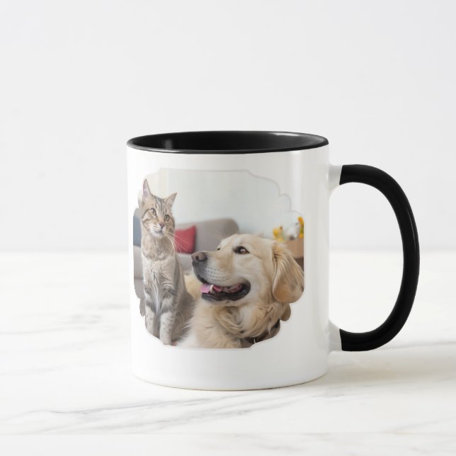 Minimalistisk Enkel Husdjursmugg – Hund & Katt Lin Mugg (Höger)