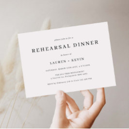 Minimalistisk enkel inbjudan till repetitionsmidda