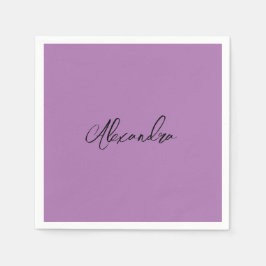 Minimalistisk enkel kalligrafi över den egna Namn  Pappersservett