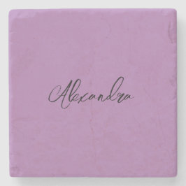 Minimalistisk enkel kalligrafi över den egna Namn  Stenunderlägg