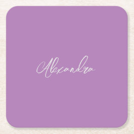 Minimalistisk enkel kalligrafi över den egna Namn  Underlägg Papper Kvadrat