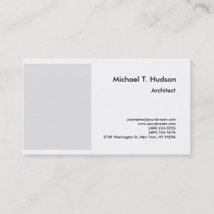 Minimalistisk enkel katalog Grått White Visitkort