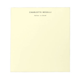 Minimalistisk Enkel Klassisk Professionell Kräm Anteckningsblock