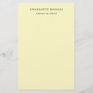 Minimalistisk Enkel Klassisk Professionell Kräm Brevpapper